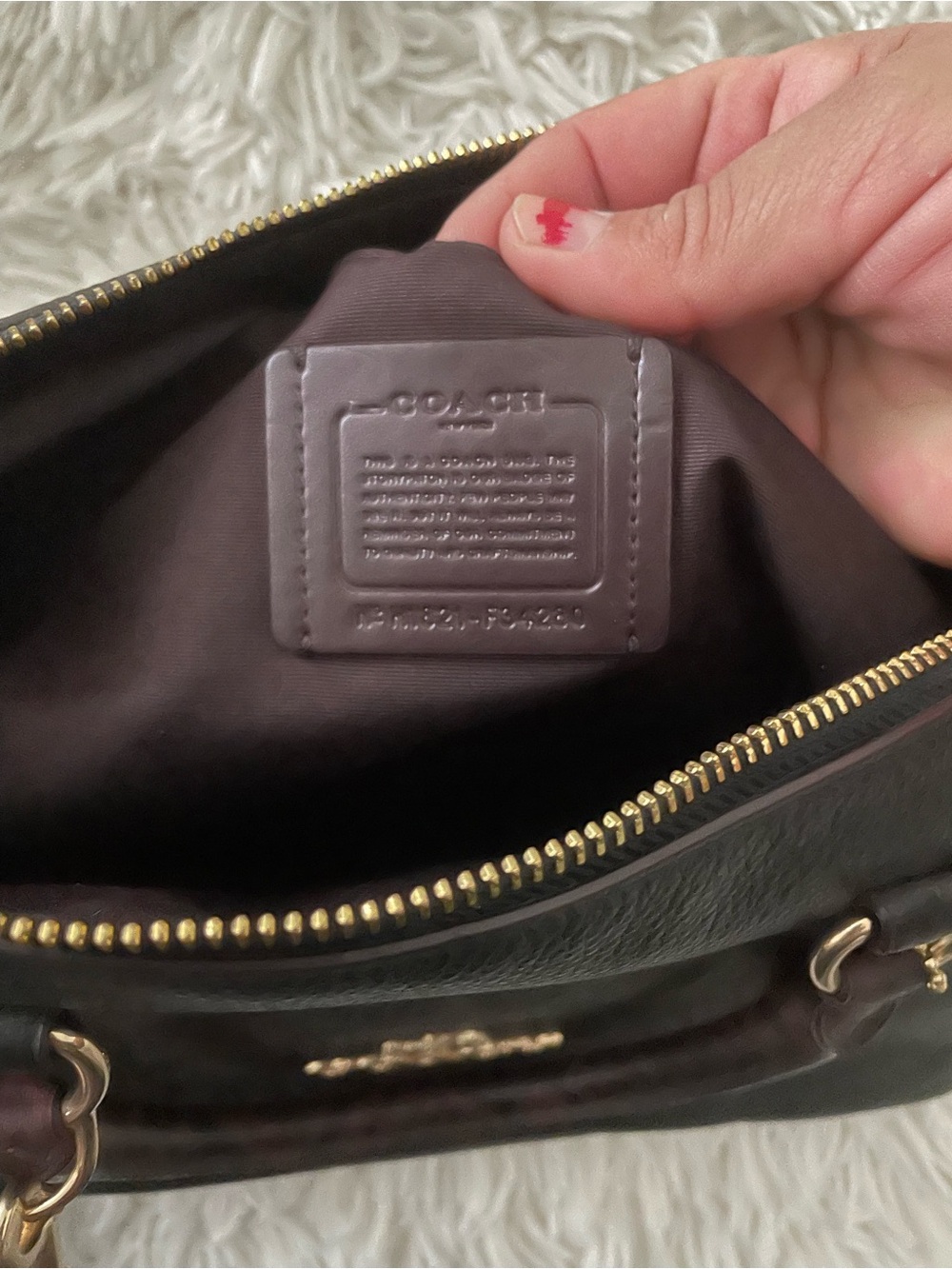 Coach Mini Emma Python Accent Satchel Leather Shoulder Bag - Picture 5 of 6